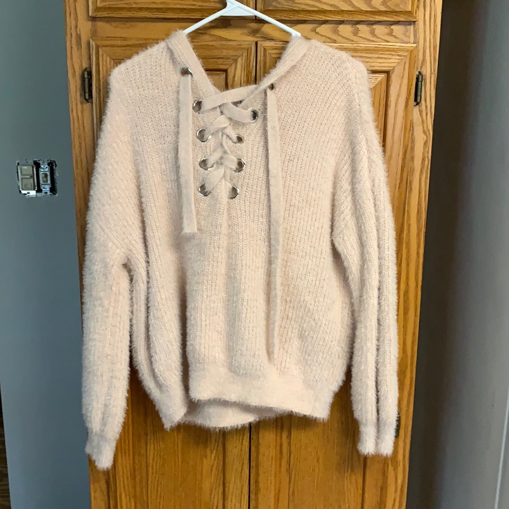 light pink sweater